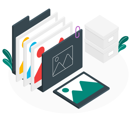 File folders and boxes